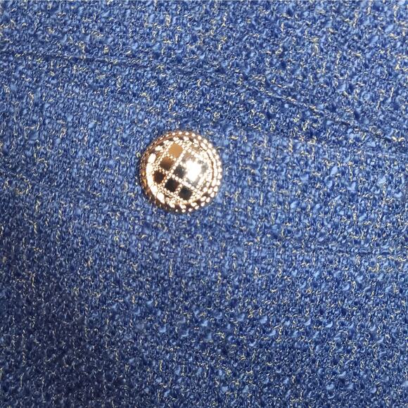 ELLE Grey Plaid Tweed Jumper Romper Women sz Small NWOT Preppy Academia - Picture 8 of 8